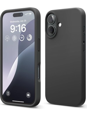 TeknoKapsül Apple iPhone 17 Uyumlu Içi Kadife Lansman Silikon Kılıf Kapak Geniş Kamera Koruması Darbe Emici Şık ve Dayanıklı Telefon Aksesuarı (Siyah)
