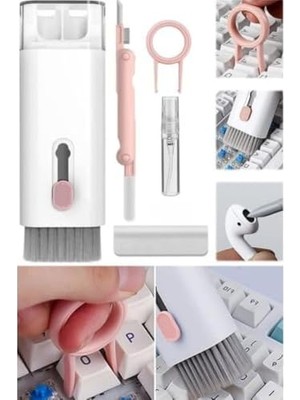TeknoKapsül Jouis 7'si 1 Arada Elektronik Temizleme Kiti, Klavye Temizleyici, Dizüstü Bilgisayar Temizleme Kiti Monitör, Cep Telefonu, Bluetooth, Kulaklık, Lego, Airpods, Dizüstü Bilgisayar Kamera (Pembe)