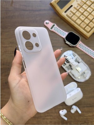 TeknoKapsül Süper Ince Mat Ultra Thin Silikon Kılıf Şeffaf Redmi 15C ile Uyumlu