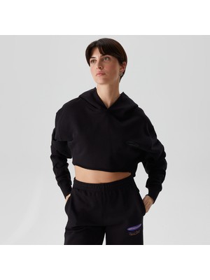 Soon To Be Announced Black Line Kadın Siyah Hoodie