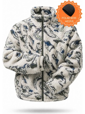 Ghassy Co. Erkek Isı Termal Iç Dış Sherpa Sonbahar Kış Tam Fermuarlı Peluş Polar Sweatshirt