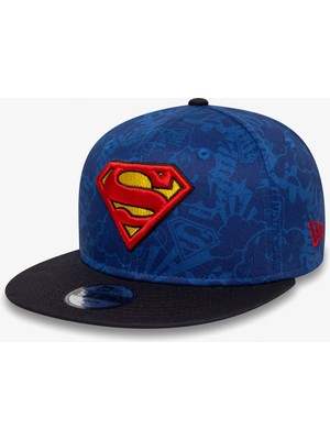 New Era Dc 9fifty Supman Baz Çocuk Mavi Şapka