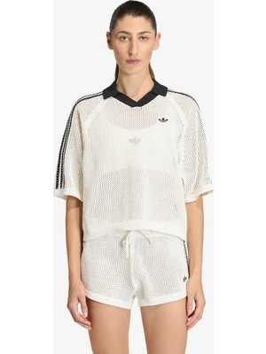 Adidas Crochet Kadın Beyaz Polo