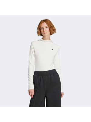 Adidas P Essential Hooded Ls Kadın Beyaz Sweatshirt