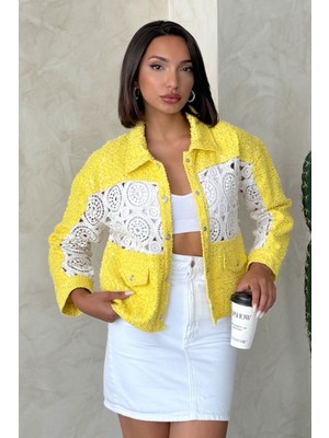 Very Moda Dantel Detatlı Kot Ceket | F1758