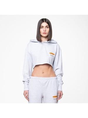 Soon To Be Announced Essentials Kadın Gri Hoodie
