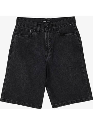 Vans Check-5 Baggy Denim Erkek Siyah Deri Şort