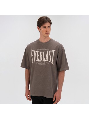 Everlast Authentic Boxing Oversize Erkek Gri T-Shirt