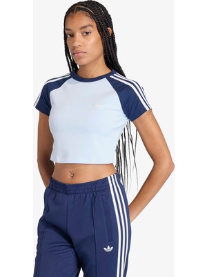 Adidas Sst Baby Tee Kadın Mavi T-Shirt