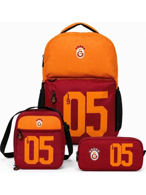 Galatasaray Lisanslı 3’lü Okul Çantası Seti – Okul Çantası + Beslenme Çantası + Kalem Çantası Sarı Kırmızı 1905