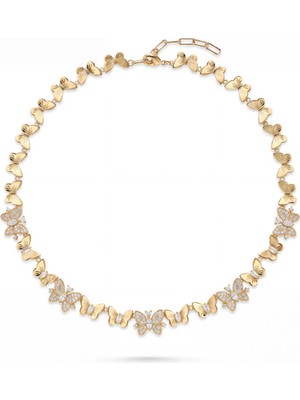 Papıllıon Kelebek Choker Kolye