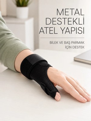 TeknoKapsül De Quervain El Bilekliği Başparmak ve Bilek Destekli Metal Atel