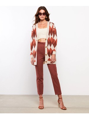LC Waikiki Lcwaıkıkı Classic Bordo Kadın Standart Fit Düz Pantolon