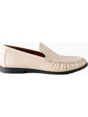 Anthropologie Vagabond Brandi Deri Büzgülü Burun Kadın Loafer