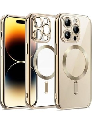 TeknoKapsül iPhone 16 Pro / 16 Pro Max Çöl Titanyum Kamera Korumalı Kılıf Manyetik Şarj Özellikli Telefon Rengi Ile Aynı Magee Safee ile Uyumlu Kılıf Esnek Darbeye Dayanıklı Hd Korumalı (Iphone 16 Pro Max Çöl)