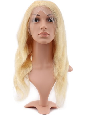 TeknoKapsül Gerçek Front Lace Daalı Platin Tül Peruk / 55/60CM