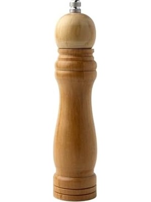 TeknoKapsül Bambu Gövdeli Komple Ahşap Tuz Karabiber Değirmeni Baharat Öğütücüsü Orta Boy 21 cm 2 Adet