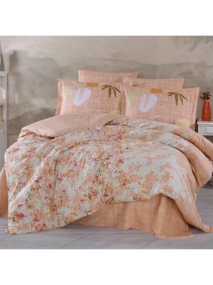 TeknoKapsül Çift Kişilik Poplin Nev Lily Somon