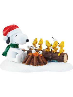 TeknoKapsül Department 56 Peanuts Village Kamp Ateşi Buddies Aksesuar Figür