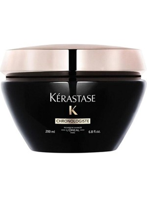 TeknoKapsül Kerastase Chronologiste Creme De Regeneration Saç Başı Derisi Canlandırıcı Maske, 200ML Çiçekli Siyah