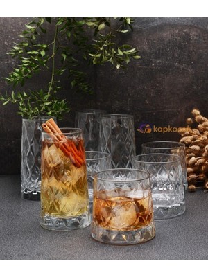 TeknoKapsül Pasabahce Leafy Bardak Seti 12'li FMA03308 FMA05131 470 8692379064216