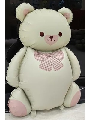 TeknoKapsül Ayıcık Teddy Folyo Balon Pembe Papyonlu