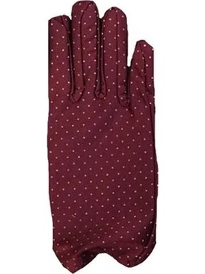 TeknoKapsül Bordo Renk Puanlı Çuk Eldiveni