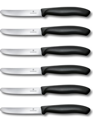 TeknoKapsül Victorinox 6.7833.6 Swissclassic Blisterli Siyah 6lı Domates Bıçağı