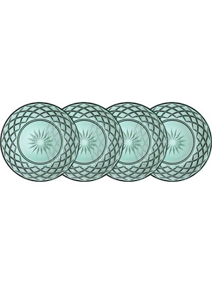 TeknoKapsül Lyngby Glas Sorrento Cam Tabak 4 Adet Çap:21 cm Yeşil