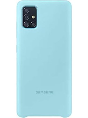 TeknoKapsül EF-PA515TLEGWW Galaxy A51 Silikon Cep Telefonu Kılıfı, Mavi