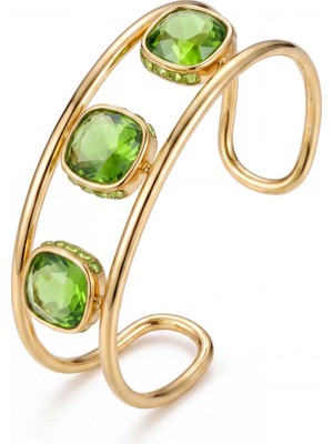La Nuit London Jewels Döner Taşlı Cuff Bileklik