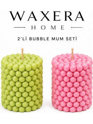 El Yapımı Soya Wax Estetik Bubble (Baloncuk) Mum 2li 1 Waxera El Yapımı Soya Wax Estetik Bubble (Baloncuk) Mum 2li