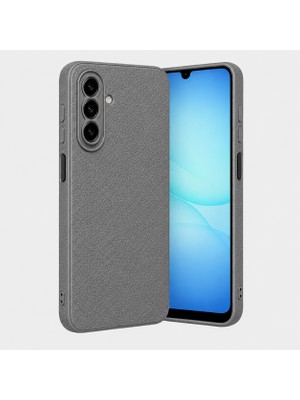 CoverZone  Samsung Galaxy S26 Fe ile Uyumlu Kılıf Deri Görünümlü Thermax Silikon Kılıf Kamera Korumalı Kompakt Tasarım Galaxy S26 Fe Için Deri Görünüm Kapak Gri