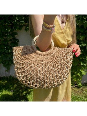 Nes Design Hasır Örgü Çanta