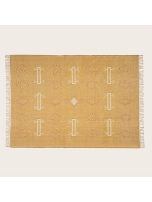 TeknoKapsül Jaıpur Sarı Pamuk Kilim 120X180 cm