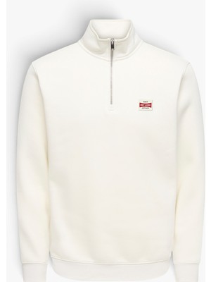 Only & Sons Onsdawson Reg Ls Half Zıp Hıgh Neck Vd Erkek Beyaz  - 22039036