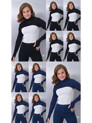 ALDAIYR 10 Adet Parmaklı Tesettür Boyunluk | Yakalı Uzun Kollu Kolluklu Body Bluz Bolero Rahat Tasarım