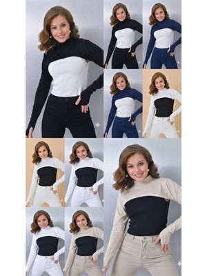 ALDAIYR 10 Adet Parmaklı Tesettür Boyunluk | Yakalı Uzun Kollu Kolluklu Body Bluz Bolero Rahat Tasarım