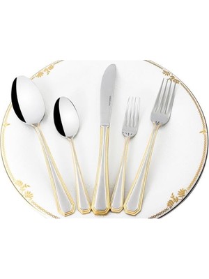 TeknoKapsül Mikasa Moor Classico Gold 30 Parça Çatal Kaşık Bıçak Seti