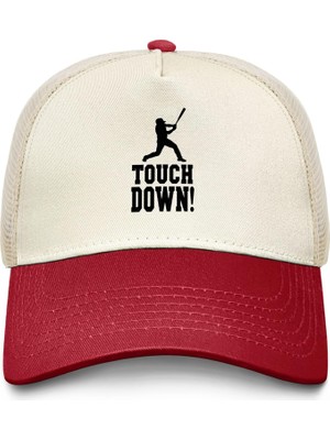 TeknoKapsül Touchdown Beyzbol Kamyoncu Şapkası Erkekler Yaz Için Komik Örgü Beyzbol Şapkası