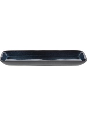 TeknoKapsül Bıtz Bıtz Gastro Servis Tabağı Dikdörtgen Siyah/koyu Mavi 38 x 14 x 2 cm