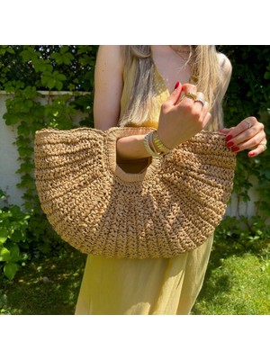 Nes Design Hasır Yelpaze Çanta