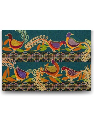 TeknoKapsül Tavus Kuşu Motif Tablosu - 140X100CM