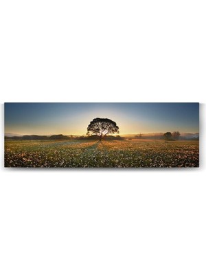 TeknoKapsül Kır Çiçekleri Ağaç Tablosu- 180X60CM
