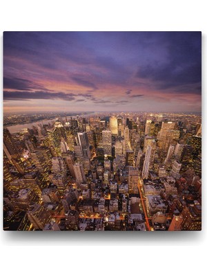 TeknoKapsül New York Skyline Tablosu - 100X100CM