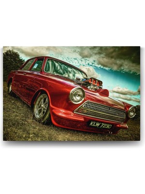 TeknoKapsül Drag Yarış Arabası Tablosu - 140X100CM