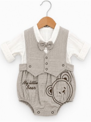 Kardeşler Bebe %100 Pamuk Müslin Erkek Bebek Tulum Takım