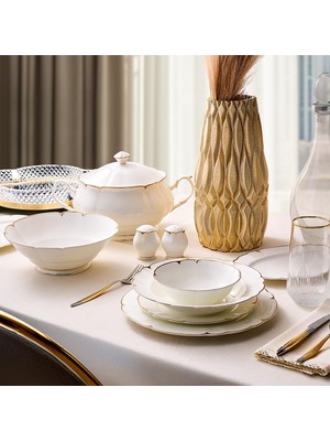 TeknoKapsül Evalıza Aruna 60 Parça 12 Kişilik Yemek Takımı Modern Tasarım Renkli Set