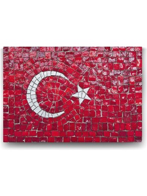 TeknoKapsül Dekoratif Türk Bayrağı Tablosu - 140X100CM