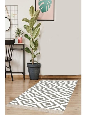 TeknoKapsül Pelangi Yıkanabilir Kaymaz Taban Modern Salon Halısı, Gri 180 x 280